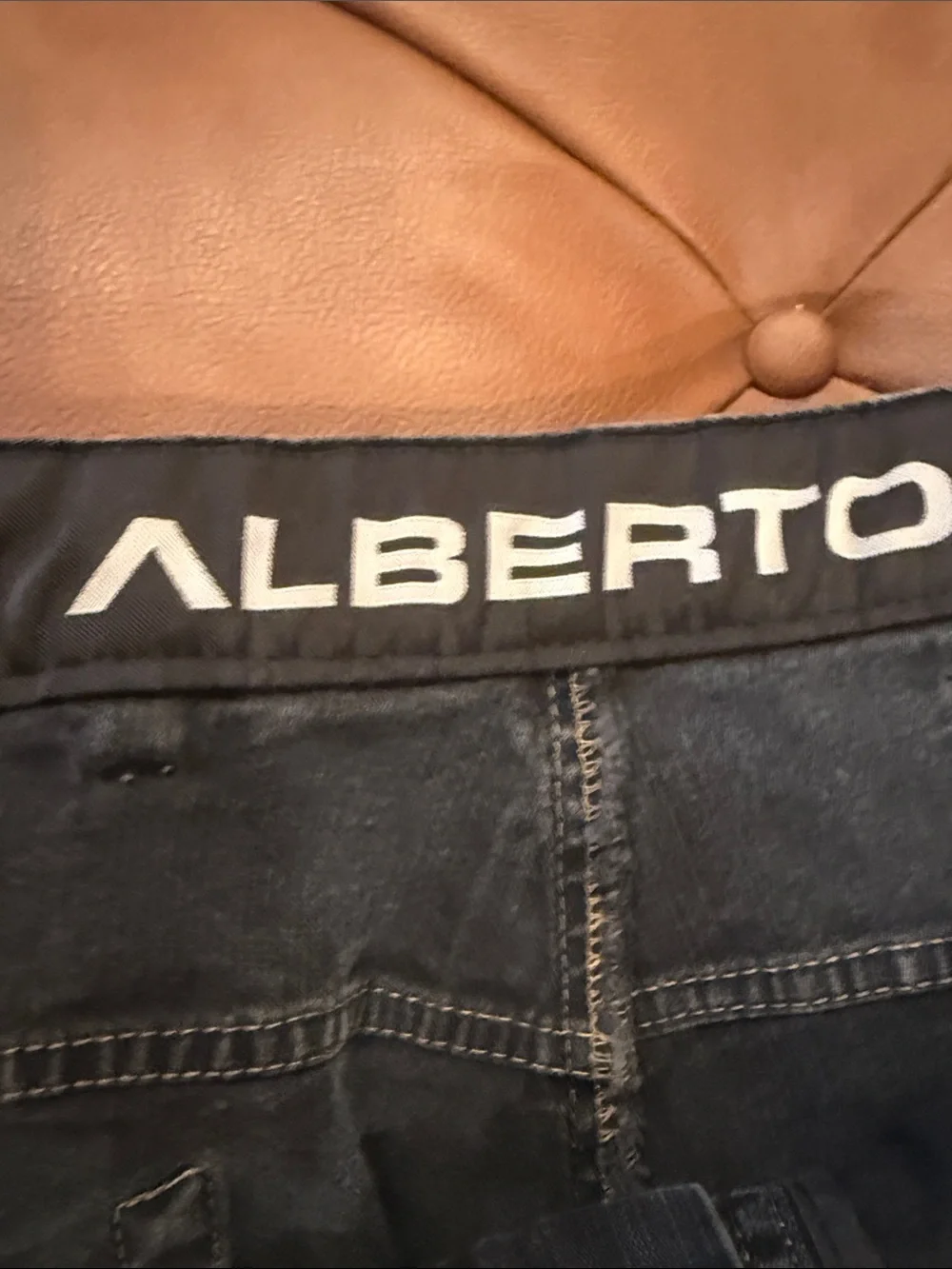 Alberto Men's Straight Jeans — Dark Black Wash